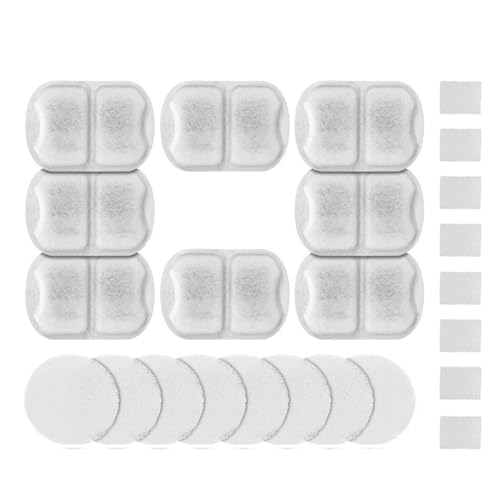 Guaber Premium Cats Fountain Filter Schwamm Ersatz Für 7L PET Wasserspender Hochströme Nicht Verwobenes Stoff Design Katzen Trinkbrunnen Ersatz Filter von Guaber