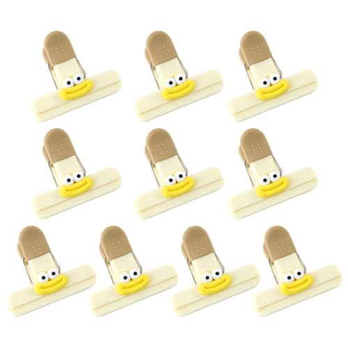 Set mit 10 weichen Silikon-Griff-Taschenclips für Snacks, praktische Chip-Versiegeler, Lebensmittelaufbewahrung, Zubehör, niedliche Clips Set mit 10 weichen Silikon-Griff-Taschenclips für Snacks, praktische Chip-Versiegeler, Lebensmittelaufbewahrung, Zubehör, niedliche Clips von Guaber