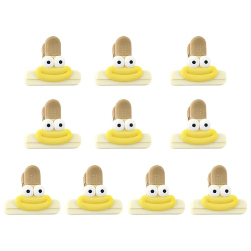 Set mit 10 weichen Silikon-Griff-Taschenclips für Snacks, praktische Chip-Versiegeler, Lebensmittelaufbewahrung, Zubehör, niedliche Clips Set mit 10 weichen Silikon-Griff-Taschenclips für Snacks, praktische Chip-Versiegeler, Lebensmittelaufbewahrung, Zubehör, niedliche Clips von Guaber