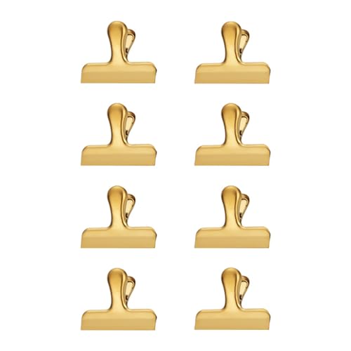 Set mit 8 Metall-Büroklammern, Edelstahl-Clips, Aktenklammern, Büroklammern für Bastelarbeiten, Zeichenbrett, Lebensmittelbeutel, Foto-Datei-Organisation, Mehrzweck-Clips von Guaber