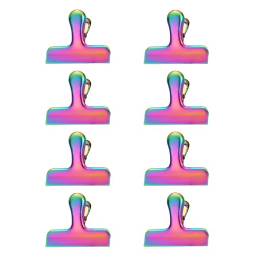 Set mit 8 Metall-Büroklammern, Edelstahl-Clips, Aktenklammern, Büroklammern für Bastelarbeiten, Zeichenbrett, Lebensmittelbeutel, Foto-Datei-Organisation, Mehrzweck-Clips von Guaber