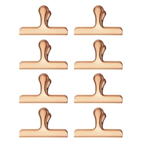 Set mit 8 Metall-Büroklammern, Edelstahl-Clips, Aktenklammern, Büroklammern für Bastelarbeiten, Zeichenbrett, Lebensmittelbeutel, Foto-Datei-Organisation, Mehrzweck-Clips von Guaber