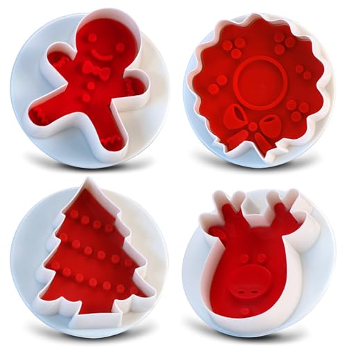 Ausstechförmchen Weihnachten Plätzchen-Ausstechformen,Guador Mini-Ausstecher-Set Weihnachten Keksausstecher Kunststoff Stempel Ausstecher Weihnachtsplätzchenform Weihnachtsplätzchen Schimmel 4pcs Ausstechförmchen Weihnachten Plätzchen-Ausstechformen,Guador Mini-Ausstecher-Set Weihnachten Keksausstecher Kunststoff Stempel Ausstecher Weihnachtsplätzchenform Weihnachtsplätzchen Schimmel 4pcs von Guador