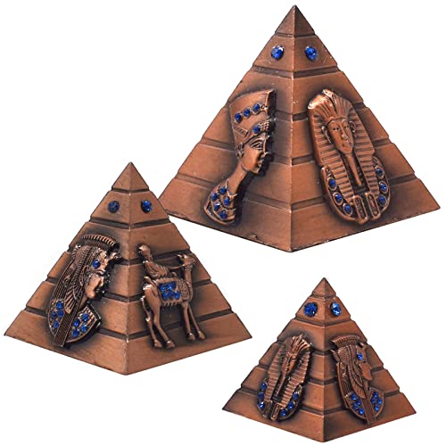 Guador Bronze Pyramide Modell, 3 Stück/Set Figur Modell ägyptische Pyramide Statue aus Bronze Vintage Skulptur Büro Ornament Souvenir Geschenk (Kupfer) Guador Bronze Pyramide Modell, 3 Stück/Set Figur Modell ägyptische Pyramide Statue aus Bronze Vintage Skulptur Büro Ornament Souvenir Geschenk (Kupfer) von Guador