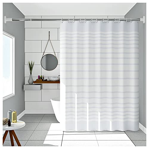 Gualiy Duschvorhang Anti-Schimmel, Duschvorhang 120x180cm Wasserdicht Antibakteriell PEVA Vorhang für Dusche und Badewanne mit 12 Duschvorhangringen von Gualiy