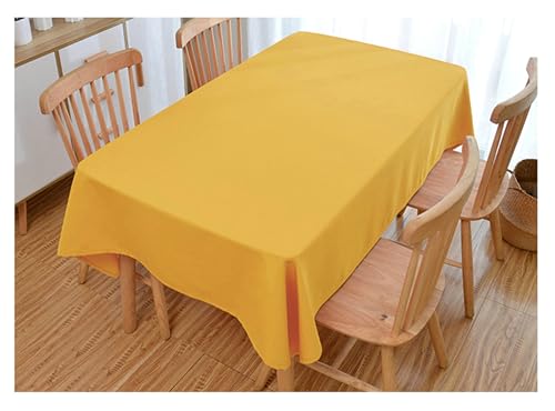 Gualiy Tischdecke Polyester Rechteckig, Tischdecken 100 x 140 Tischtuch Fleckabweisend Einfarbig Tischdecke für Wohnzimmer, Gelb Gualiy Tischdecke Polyester Rechteckig, Tischdecken 100 x 140 Tischtuch Fleckabweisend Einfarbig Tischdecke für Wohnzimmer, Gelb von Gualiy