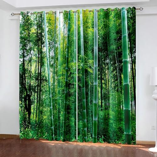 Gualiy Vorhänge 2er Set mit Ösen, Vorhang Blickdicht 107x214 Natur Waldlandschaft Vorhang Lang Wohnzimmer Gualiy Vorhänge 2er Set mit Ösen, Vorhang Blickdicht 107x214 Natur Waldlandschaft Vorhang Lang Wohnzimmer von Gualiy