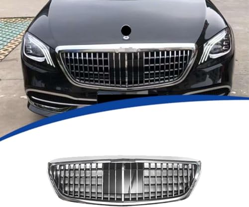 Kühlergrill für Mercedes Benz S Class W222 2014 2015 2016 2017 2018 2019 2020 Maybach Auto Grill Front Schwarz Auto Frontstoßstange Karosserie Kit Vorderen Stoßstange Haube Mesh Grid von GuanLL