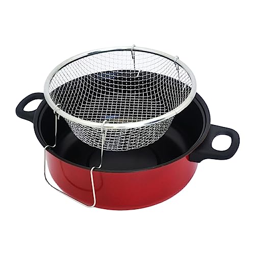 Guangcailun Frittiertopf mit Deckel Wohnung Edelstahl Pommes Friteuse Gitterkorb Antihaft Töpfe Pommes Pfanne Kochwerkzeug Kochgeschirr, 24 cm 0.5 mm Guangcailun Frittiertopf mit Deckel Wohnung Edelstahl Pommes Friteuse Gitterkorb Antihaft Töpfe Pommes Pfanne Kochwerkzeug Kochgeschirr, 24 cm 0.5 mm von Guangcailun