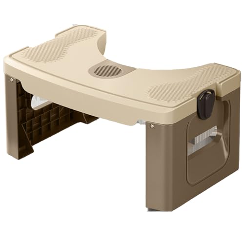 Guangcailun Klappbarer Toilettenhocker mit gebogener Form für einfaches Verstauen und doppelte Stabilität. Lässig darauf steigen und bewegungslos bleiben. ABS, Typ+3 Guangcailun Klappbarer Toilettenhocker mit gebogener Form für einfaches Verstauen und doppelte Stabilität. Lässig darauf steigen und bewegungslos bleiben. ABS, Typ+3 von Guangcailun