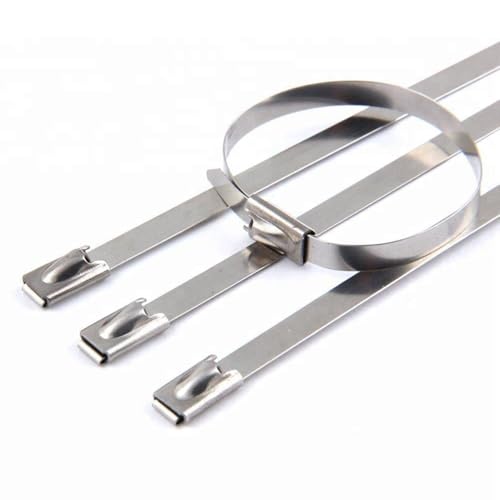 Guangcailun Metallkabelbinder Stark und zuverlässig zum Bündeln von Kabeln Edelstahlkabelbinder mit Verriegelungsfunktion zum Bündeln von Guangcailun