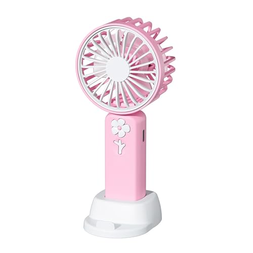 Guangcailun Mini mit Ständer, tragbare elektrische Kühllösung, leiser tragbarer kleiner Desktop, tragbarer ABS Mini, Rosa von Guangcailun