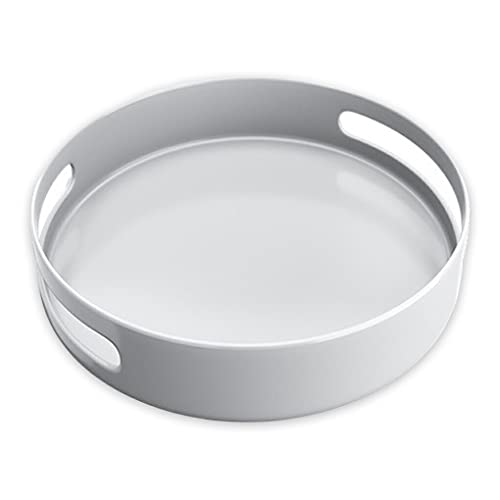 Guangcailun Rotierendes Regal Salz Gewürz Gewürz Getränke Drehteller Regal Rutschfester Organizer Badezimmer Schlafzimmer Küche Gadget Tablett, Weiß groß von Guangcailun