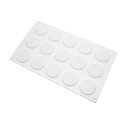 Guangcailun Silikon 8 Zoll Kuchenform DIY Runde Haushalt Küche Bäckerei Gebäck Schokolade Cupcake Fondant Backform Formwerkzeug, 15 Gitter von Guangcailun