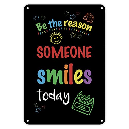 Be Reason Someone Smile Today Metallschild Back to School Signs First Day of School Classroom Decor Rainbow Balloon Pencil Doodle Metal Sign Rustic Welcome School Signs for Kids Teacher 30,5 x 20,3 cm Be Reason Someone Smile Today Metallschild Back to School Signs First Day of School Classroom Decor Rainbow Balloon Pencil Doodle Metal Sign Rustic Welcome School Signs for Kids Teacher 30,5 x 20,3 cm von Guangpat