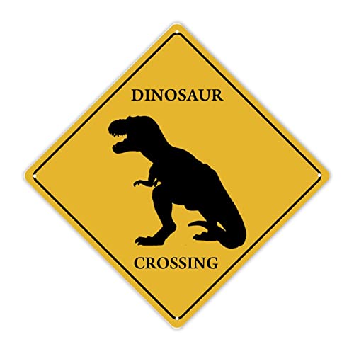 Dinosaurier Crossing Schild Caution Dinosaurier Xing Schild Tier Silhouette Straßenschild Wildtiere Tier Neuheit Straßenzaun Wanddekoration Diamant Form Warnung Metall Blechschild für drinnen und Dinosaurier Crossing Schild Caution Dinosaurier Xing Schild Tier Silhouette Straßenschild Wildtiere Tier Neuheit Straßenzaun Wanddekoration Diamant Form Warnung Metall Blechschild für drinnen und von Guangpat