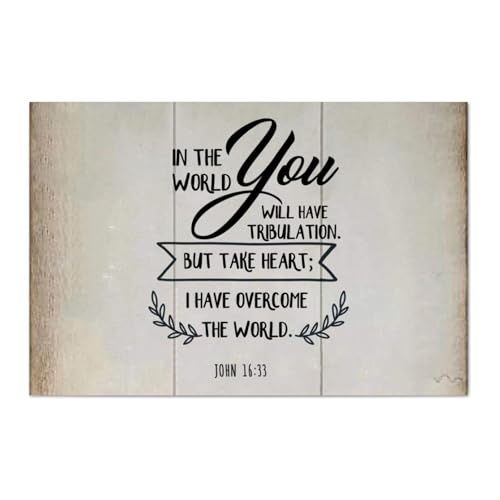 Guangpat Holzschild mit Aufschrift "In The World You Will Have Jesus", Bibelvers, Holzschild, Bauernhaus-Dekor, Wandkunst, Wandaufhänger, Schild, Jesus-Zitat für Zuhause, Küche, Wohnzimmer, Café, Bar Guangpat Holzschild mit Aufschrift "In The World You Will Have Jesus", Bibelvers, Holzschild, Bauernhaus-Dekor, Wandkunst, Wandaufhänger, Schild, Jesus-Zitat für Zuhause, Küche, Wohnzimmer, Café, Bar von Guangpat
