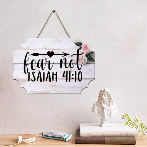 Guangpat Holzschild mit Bibelvers "Fear Not Isaiah 41-10", 10,2 x 15,2 cm, Schrift, Bauernhaus, Wandkunst, Wanddekoration, Wandaufhänger für Schlafzimmer, Wohnzimmer, Einweihungsgeschenk Guangpat Holzschild mit Bibelvers "Fear Not Isaiah 41-10", 10,2 x 15,2 cm, Schrift, Bauernhaus, Wandkunst, Wanddekoration, Wandaufhänger für Schlafzimmer, Wohnzimmer, Einweihungsgeschenk von Guangpat