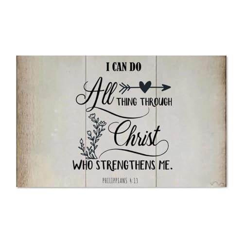 Guangpat Holzschild mit Bibelvers "I Can Do All Thing Through Christ Who", rustikaler Wandaufhänger, Bauernhaus, Wandkunst, christlich für Küche, Schlafzimmer, Wohnzimmer, Foyer, 40,6 x 25,4 cm Guangpat Holzschild mit Bibelvers "I Can Do All Thing Through Christ Who", rustikaler Wandaufhänger, Bauernhaus, Wandkunst, christlich für Küche, Schlafzimmer, Wohnzimmer, Foyer, 40,6 x 25,4 cm von Guangpat
