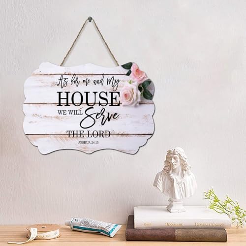 Guangpat Holzschild mit Bibelvers und Aufschrift "As for Me My House We Will Serve", rustikaler Wandaufhänger, Bauernhaus, Wandkunst, religiöses Zitat für Zuhause, Schlafzimmer, Küche, Wohnzimmer Guangpat Holzschild mit Bibelvers und Aufschrift "As for Me My House We Will Serve", rustikaler Wandaufhänger, Bauernhaus, Wandkunst, religiöses Zitat für Zuhause, Schlafzimmer, Küche, Wohnzimmer von Guangpat