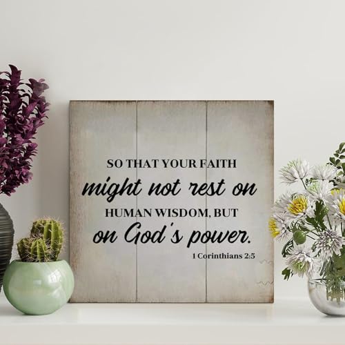 Guangpat Holzschild mit Bibelvers und Aufschrift "So That Your Faith Might Not Rest", christliches Holzschild, Dekoration, Wandkunst, Wandaufhänger, Schild, religiöser Glaube, für Küche, Schlafzimmer Guangpat Holzschild mit Bibelvers und Aufschrift "So That Your Faith Might Not Rest", christliches Holzschild, Dekoration, Wandkunst, Wandaufhänger, Schild, religiöser Glaube, für Küche, Schlafzimmer von Guangpat