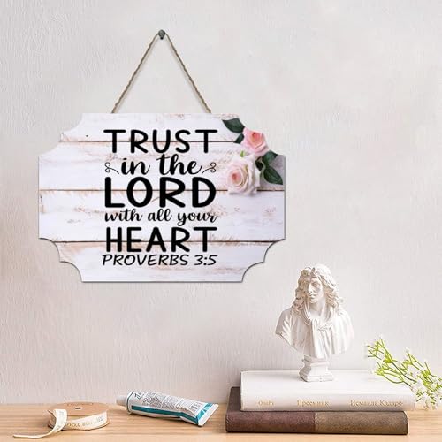Guangpat Holzschilder, Bibelvers, Aufschrift "Trust In The Lord With All Your Heart", Sprichwörter, 3–5, Dekor, Wandkunst, Wandaufhänger, Schild, religiöser Glaube, für Schlafzimmer, Wohnzimmer, 15,2 Guangpat Holzschilder, Bibelvers, Aufschrift "Trust In The Lord With All Your Heart", Sprichwörter, 3–5, Dekor, Wandkunst, Wandaufhänger, Schild, religiöser Glaube, für Schlafzimmer, Wohnzimmer, 15,2 von Guangpat