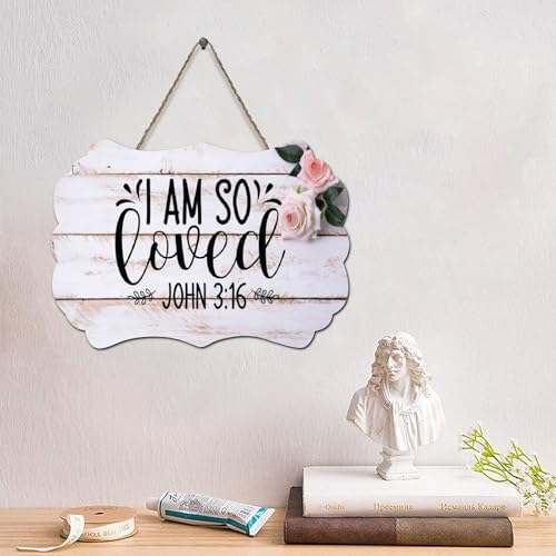 Guangpat Jesus Bibelvers Holzpalettenschild I Am So Loved Holzschilder 15,2 x 25,4 cm Schrift Kunst Bauernhaus Familie Wandkunst Dekor Wandaufhänger für Küche Schlafzimmer Wohnzimmer Foyer Guangpat Jesus Bibelvers Holzpalettenschild I Am So Loved Holzschilder 15,2 x 25,4 cm Schrift Kunst Bauernhaus Familie Wandkunst Dekor Wandaufhänger für Küche Schlafzimmer Wohnzimmer Foyer von Guangpat