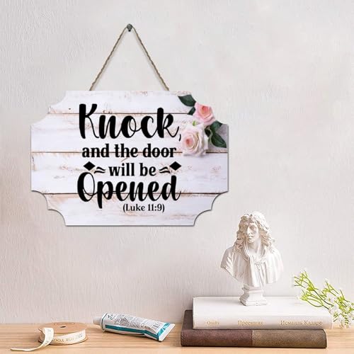 Guangpat Jesus Bibelvers Holzpalettenschild Tür wird geöffnet werden, Holzschilder, 15,2 x 25,4 cm, christliche Schrift, Familie, Wandkunst, Dekor, Wandaufhänger für Schlafzimmer, Wohnzimmer Guangpat Jesus Bibelvers Holzpalettenschild Tür wird geöffnet werden, Holzschilder, 15,2 x 25,4 cm, christliche Schrift, Familie, Wandkunst, Dekor, Wandaufhänger für Schlafzimmer, Wohnzimmer von Guangpat