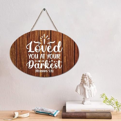 Guangpat Lustiges Holzschild mit Bibelvers und Aufschrift "I Loved You at Your Darkest", 10,2 x 15,2 cm, Schriftart, Familie, Wanddekoration, Wandaufhänger für Zuhause, Küche, Badezimmer, Wohnzimmer Guangpat Lustiges Holzschild mit Bibelvers und Aufschrift "I Loved You at Your Darkest", 10,2 x 15,2 cm, Schriftart, Familie, Wanddekoration, Wandaufhänger für Zuhause, Küche, Badezimmer, Wohnzimmer von Guangpat