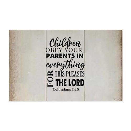 Guangpat Lustiges Jesus-Bibelvers Holzpalettenschild "Children Obey Your Wood", 40,6 x 25,4 cm, Schrift, Kunst, Wanddekoration, Wandkunst, Aufhänger, Heimdekoration für Zuhause, Küche, Badezimmer von Guangpat