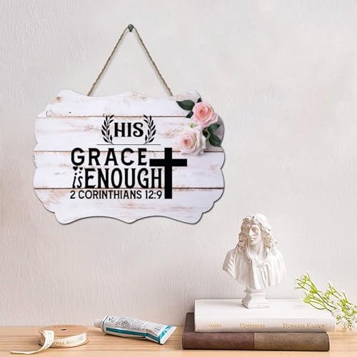 Guangpat Lustiges Jesus-Holz-Palettenschild "His Grace Is Genug", 10,2 x 15,2 cm, Schrift, Kunst, Bauernhaus, Familie, Wanddekoration, Wandaufhänger für Zuhause, Schlafzimmer, Küche, Wohnzimmer Guangpat Lustiges Jesus-Holz-Palettenschild "His Grace Is Genug", 10,2 x 15,2 cm, Schrift, Kunst, Bauernhaus, Familie, Wanddekoration, Wandaufhänger für Zuhause, Schlafzimmer, Küche, Wohnzimmer von Guangpat