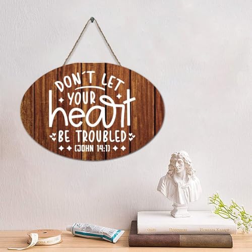 Guangpat Rustikales Holzpalettenschild mit Bibelvers "Don't Let Your Heart Get ", 10,2 x 15,2 cm, rustikale christliche Holz-Wandkunst, Bauernhaus-Dekoration, Küche, Retro-Schild, Einweihungsgeschenk Guangpat Rustikales Holzpalettenschild mit Bibelvers "Don't Let Your Heart Get ", 10,2 x 15,2 cm, rustikale christliche Holz-Wandkunst, Bauernhaus-Dekoration, Küche, Retro-Schild, Einweihungsgeschenk von Guangpat