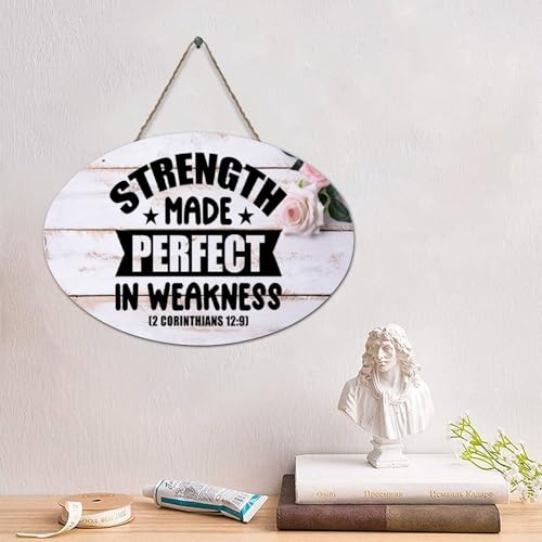 Guangpat Rustikales Holzschild mit Bibelvers, christliches Palettenschild, Stärke perfekt, 15,2 x 25,4 cm, Schrift, Familie, Wanddekoration, Wandaufhänger für Wohnzimmer, Schlafzimmer, Büro Guangpat Rustikales Holzschild mit Bibelvers, christliches Palettenschild, Stärke perfekt, 15,2 x 25,4 cm, Schrift, Familie, Wanddekoration, Wandaufhänger für Wohnzimmer, Schlafzimmer, Büro von Guangpat