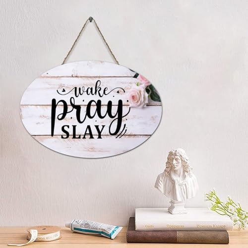Guangpat Rustikales Jesus-Holz-Palettenschild, Wake Pray Slay, Holzschilder, 15,2 x 25,4 cm, Schrift, Familie, Wanddekoration, Bauernhaus-Dekoration, Wandkunst, Aufhänger für Zuhause, Küche Guangpat Rustikales Jesus-Holz-Palettenschild, Wake Pray Slay, Holzschilder, 15,2 x 25,4 cm, Schrift, Familie, Wanddekoration, Bauernhaus-Dekoration, Wandkunst, Aufhänger für Zuhause, Küche von Guangpat