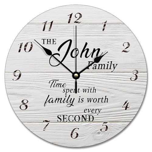 Guangpat Time Spent with Family Wanduhr aus Holz, weiß, 25,4 cm, große Wanduhren, batteriebetrieben, Vintage-Seehaus-Dekor für Büro, Heimdekoration, Hochzeit, Geburtstag, Einweihungsgeschenk Guangpat Time Spent with Family Wanduhr aus Holz, weiß, 25,4 cm, große Wanduhren, batteriebetrieben, Vintage-Seehaus-Dekor für Büro, Heimdekoration, Hochzeit, Geburtstag, Einweihungsgeschenk von Guangpat