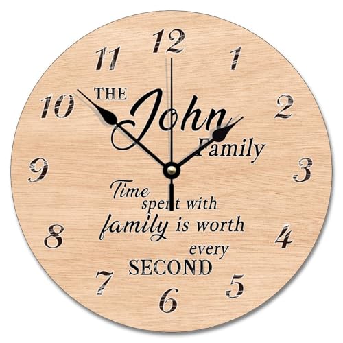 Guangpat Wanduhr mit Holzmaserung, batteriebetrieben, 25,4 cm, antikes Strandkabinen-Dekor, Ruhestand, Wohnzimmer, Dekoration, Geschenk für Mann, Frau, Freund, Jahrestag Guangpat Wanduhr mit Holzmaserung, batteriebetrieben, 25,4 cm, antikes Strandkabinen-Dekor, Ruhestand, Wohnzimmer, Dekoration, Geschenk für Mann, Frau, Freund, Jahrestag von Guangpat