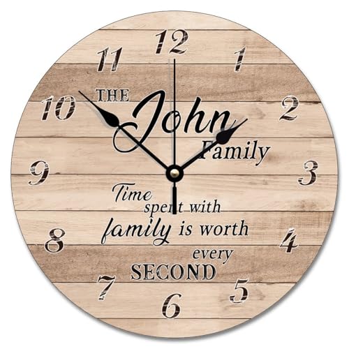 Guangpat Wanduhr mit antiker Holzmaserung, braune Holz-Wanduhr, batteriebetrieben, 25,4 cm, Herren-Höhlendekoration für Wohnzimmer, Schlafzimmer, Büro Guangpat Wanduhr mit antiker Holzmaserung, braune Holz-Wanduhr, batteriebetrieben, 25,4 cm, Herren-Höhlendekoration für Wohnzimmer, Schlafzimmer, Büro von Guangpat
