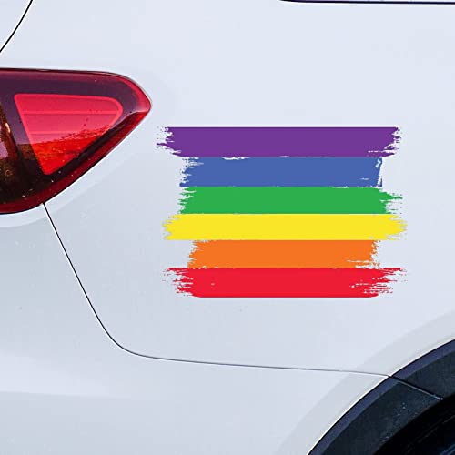 LGBTQ-Aufkleber mit Regenbogen-Stolz für Auto, Stolz, Regenbogenfarbe, LGBT-Auto-Aufkleber, personalisierbar, Vinyl-Aufkleber, gestanzte Aufkleber, lustige Laptop-Aufkleber, Stoßstangen-Aufkleber von Guangpat