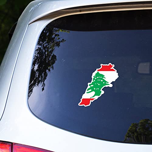 Libanon Flagge Karte Auto Fenster Aufkleber Libanon Auto Aufkleber Fenster Aufkleber Patriotische Dekor Nationalflagge Land Stadt Souvenir Vinyl Auto Aufkleber Stoßstange Aufkleber für Autofenster von Guangpat