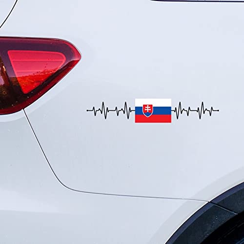 Slowakei Aufkleber für Auto Herzschlag Slowakei Flagge Auto Aufkleber Fenster Aufkleber Patriotische Dekor Nationalflagge Custom Vinyl Aufkleber gestanzt Aufkleber Lustige Laptop Aufkleber von Guangpat