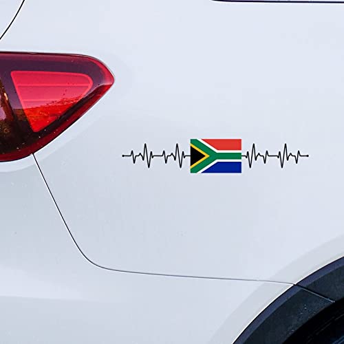 Südafrika Aufkleber für Auto Herzschlag Südafrika Flagge Auto Aufkleber Fenster Aufkleber Patriotische Dekor Nationalflagge Custom Vinyl Aufkleber gestanzt Aufkleber Lustige Laptop Aufkleber von Guangpat