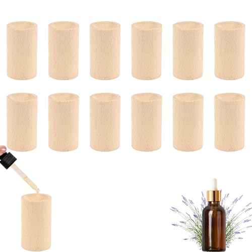 12 Stück Holz Duftöldiffusoren Duftdiffusor ätherische Öle aus Holz Holzdiffusor Ätherische Öle Diffusor für ätherische Öle aus Holz Aromadiffusor Holz für Wohnzimmer Schlafzimmer Büro Badezimmer von Guanici