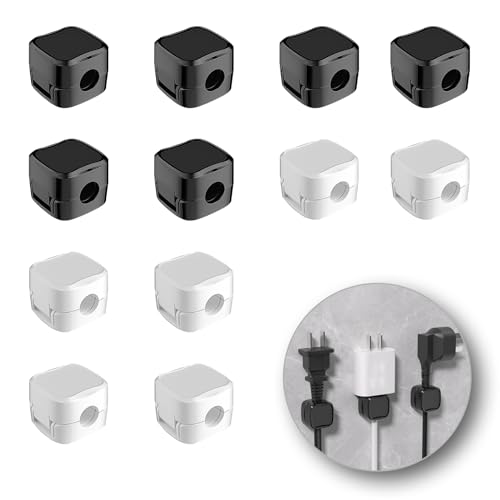 12 Stück Kabelhalter Magnetischer Fester Kabelhalter Kabelclips Magnetischer Kabelhalter Selbstklebend Kabelhalter für Schreibtische Nachttische Ladekabel HDMI USB Audiokabel von Guanici