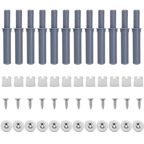 12pcs Türschließer Schubladen Türdämpfe Druckverschluss Schranktür Möbel Türöffner Magnet Druckschnäpper Türdämpfer Magnetschnäpper Push Open für Schubladen Schränke (Kurzer Stil) von Guanici