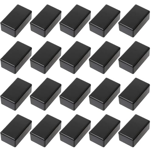 20 Stück Wasserdichte elektronische Projektbox Elektronische Projektbox aus Kunststoff Anschlussdose aus Kunststoff für Elektronikprojekte Netzteile Studentenprojekte Verstärker (Schwarz) von Guanici