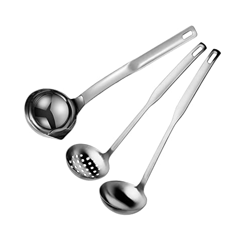 3 Stück Schöpflöffel Schöpflöffel Lang Griff Soßenlöffel Saucen Ölabscheider Schaumlöffel Fettsieb Trenner Schöpflöffel 304 Edelstahl-Kochgeschirr Suppenkelle für Zuhause Küche und Kochen 3 Stück Schöpflöffel Schöpflöffel Lang Griff Soßenlöffel Saucen Ölabscheider Schaumlöffel Fettsieb Trenner Schöpflöffel 304 Edelstahl-Kochgeschirr Suppenkelle für Zuhause Küche und Kochen von Guanici