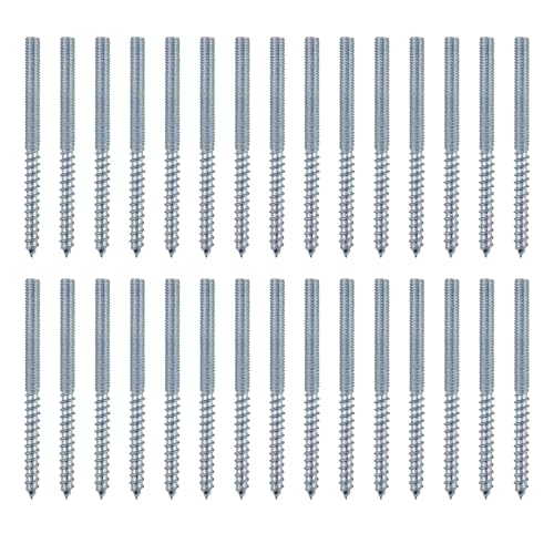 30 Stück Stockschrauben Doppelgewindeschrauben Stockschrauben m6 x 80 Stockschrauben Verzinkt für Die Lnstallation von TV-Ständern Rohrgestellen Kesselgestellen und Drahthalterungen von Guanici
