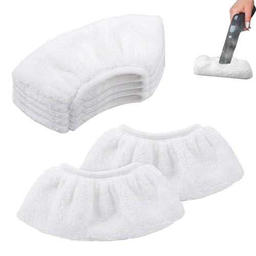 6 Stück Dampfreiniger Wischer Tücher Ersatzbezug Tücher für Handdampfreiniger Mikrofaser Tuchset Kompatibel mit Kärcher Dampfreinigern SC 1 SC 2 SC 3 SC 4 SC 5 (für Kärcher Handdampfer) von Guanici
