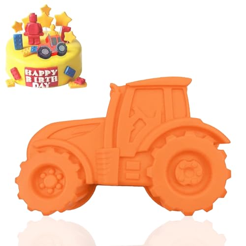 Guanici Kindergeburtstag Silikonform 3d kuchenform kinder Backform Traktor Traktor Silikonform Traktor Silikonform backform traktor groß Backform Traktor für Kuchen Brot Eiscreme Schokolade von Guanici