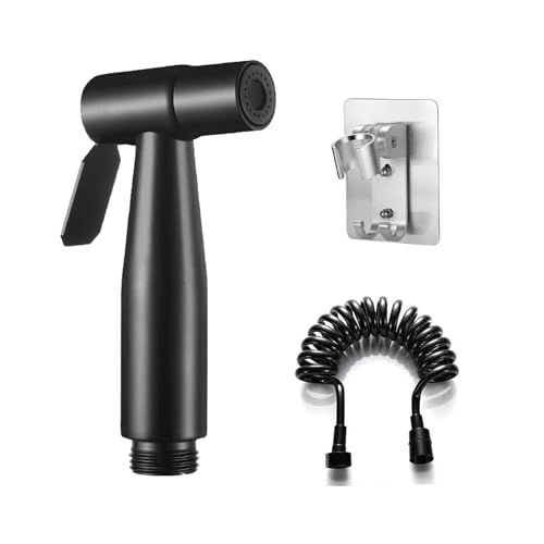 Waschbecken Handbrause Mit Schlauch Bidet Handbrause für Toilette Waschbecken Handbrause Handbrause Wc Bidet Handbrause für Dusche Badezimmer Hygiene Toilettenpapier Windelreinigung (Schwarz) von Guanici